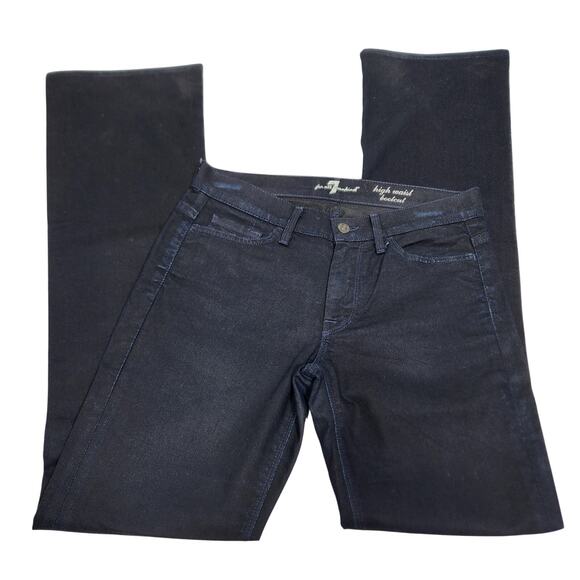 7 For All Mankind Dark Wash High Waist Bootcut Jeans Size 28 - Picture 1 of 4